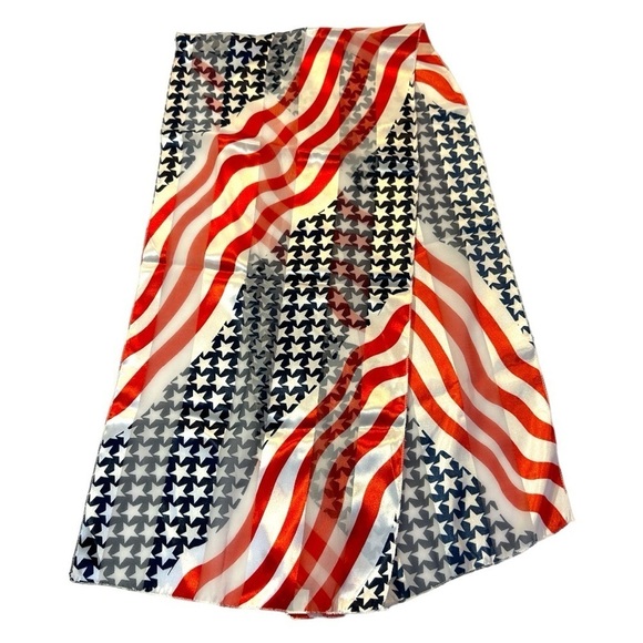 Lot of 2 Vintage Americana Patriotic USA Army Scarves - Picture 9 of 11